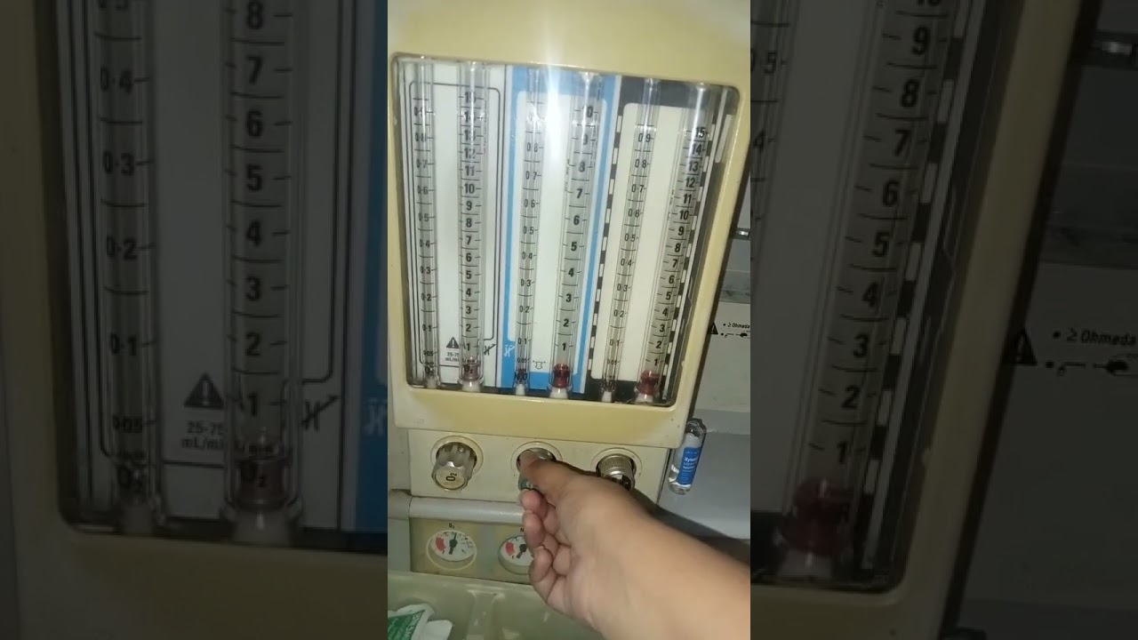 Flowmeter of gases in anesthesia machine |