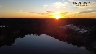 Magical Sunset Reflections | Lake & Fountain From Above (DJI Mini 4K)
