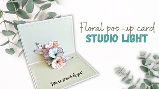 Interactief floral pop-up kaartje Studio Light SL-ES-CD807