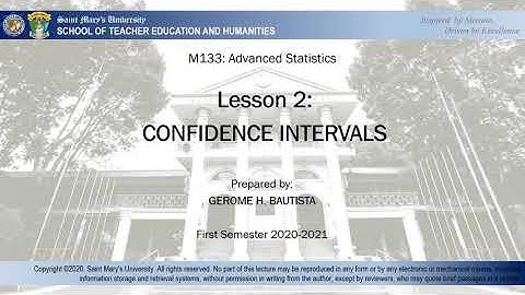 Confidence Intervals (Part II)