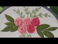 Stem Stitch Rose : Hand Embroidery