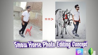 Snow Horse Background Editing Concept How to change Background with Mobile app screenshot 1