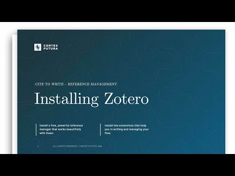 How to Install Zotero, BetterBibTex and Zotfile