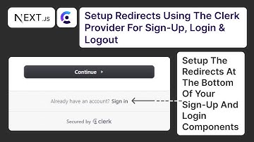 How To Setup Clerk Redirects for Sign-Up, Login & Logout Using Clerk In Next JS