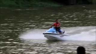 Primer Dragueo de Jet Ski en el río Yaque. Santiago de los Caballeros