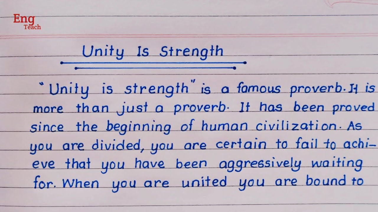 essay unity of strength