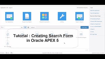 Tutorial : Creating a Search form in Oracle Apex 5