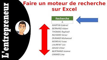 Faire un moteur de recherche avec Excel