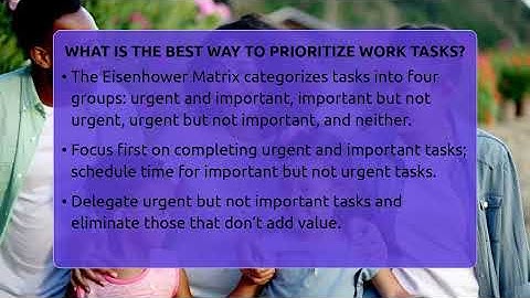 What Is The Best Way To Prioritize Work Tasks? - The Personal Growth Path