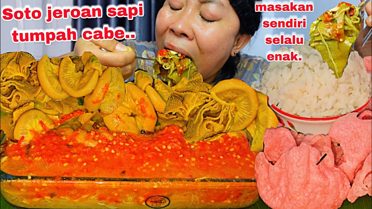 GA BERHENTI SERUPUT 🤤‼️MASAK SOTO JEROAN SAPI ,TUANG CABE, MUSIM HUJAN🤤