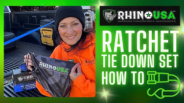 RHINO USA Ratchet Strap Tie Downs How to Put Together SET UP & USE DEMO & HOW TO FIX A TANGLED STRAP