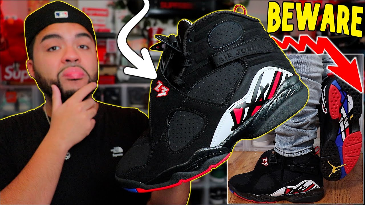 BEWARE! Air Jordan 8 Playoffs REVIEW, SIZING + ON FOOT | Watch Before ...