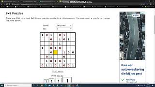 Very Hard Binary Puzzles (8x8) - #3 - Sub-7mins!