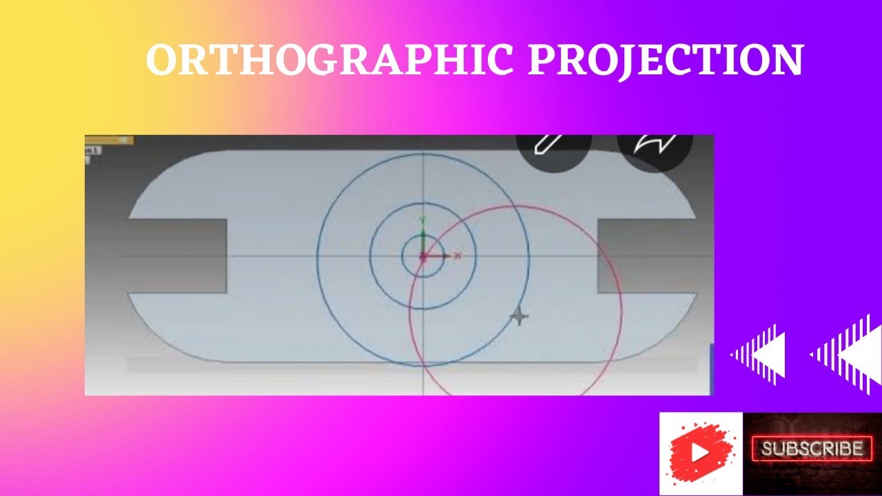 Orthographic projection of machine component - YouTube