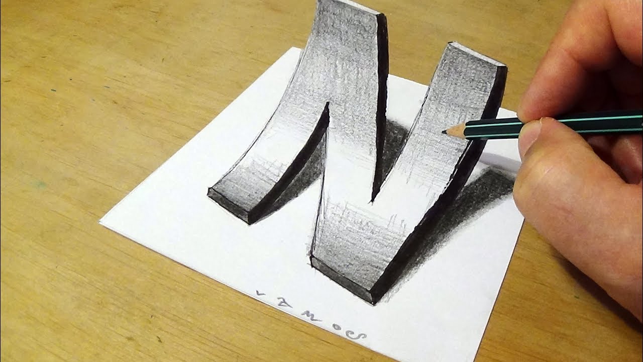 how to draw 3d art with pencil