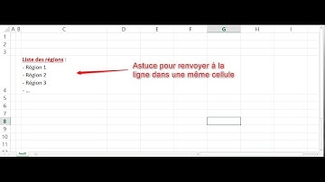 Retourner à la ligne dans une cellule Excel (renvoyer à la ligne) - Débutants