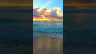 Gentle Waves Along the Coast#oceanescape #sunset #beach