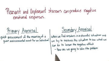 Recapping stressors and appraisal - Intro to Psychology