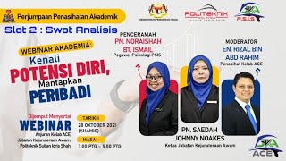 Swot Analisis Kenali Potensi Diri | Sesi Bersama Kaunselor