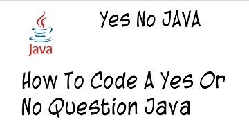 How To Code A Yes Or No Question In Java!