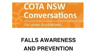 COTA NSW Webinar - Falls Prevention and Awareness