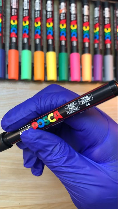 White POSCA Marker 1M 3M 5M Tip Swatch Review 