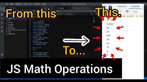 024|JavaScript Mathematical Operations|SA YouTuber
