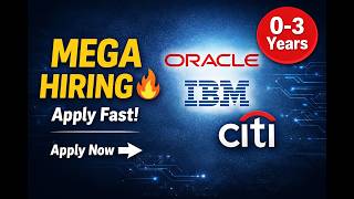 MEGA HIRING: Oracle, IBM & Citi Off-Campus Drives! | Freshers & Internships 2026 🚀 #internship #jobs