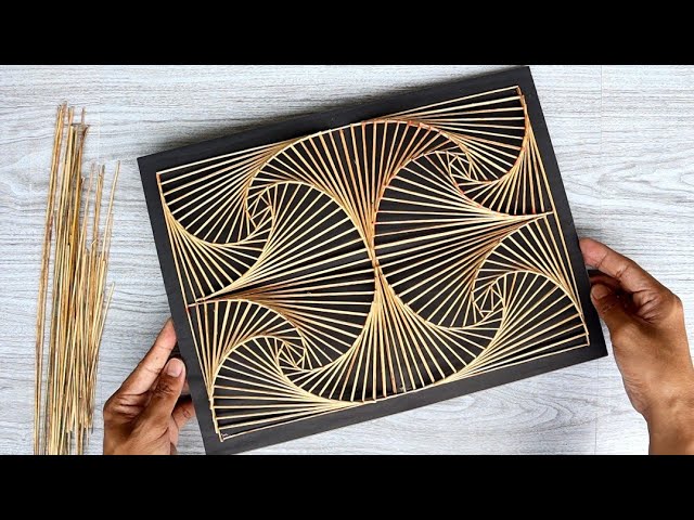 3D WALL ART FROM COCONUT LEAVES STICK | Stunning Wall Art Decor Ideas | Arts & Crafts class=