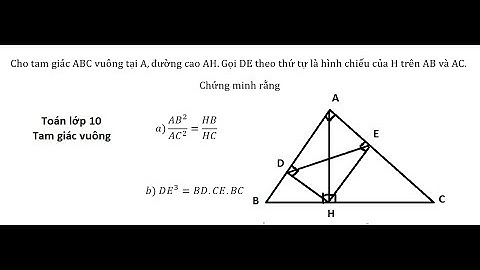 Chứng minh tam giác abc vuông tại a toán 10