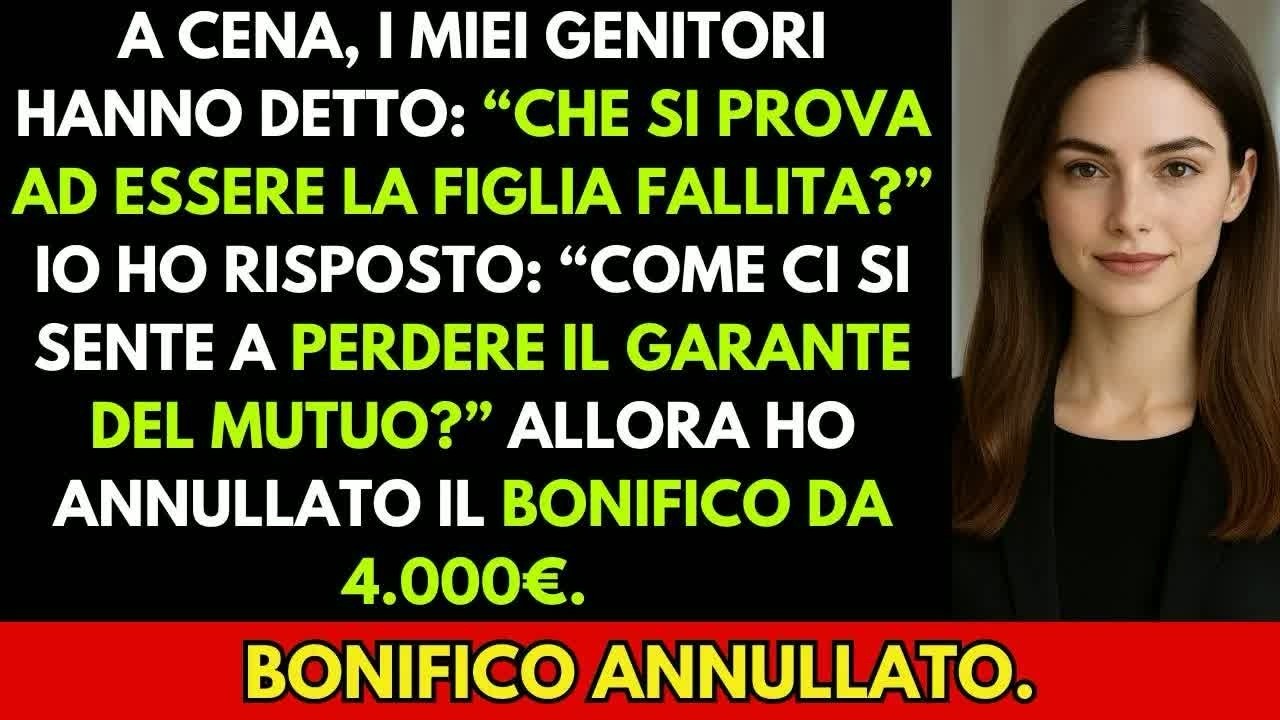 A cena i miei genitori hanno detto： “Che si prova a essere inutile？” Ho risposto con una frase