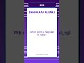 Singular and Plural Quiz | Which word is the plural of 'baby'? | English Grammar