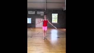 Baton twirling tutorial : 2 baton tick tocks and flat spins