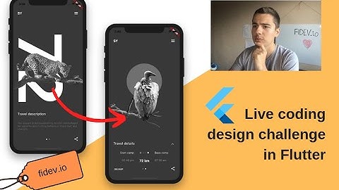 Live Coding Design Challenge in Flutter - SY Travel Animation - part 1/2