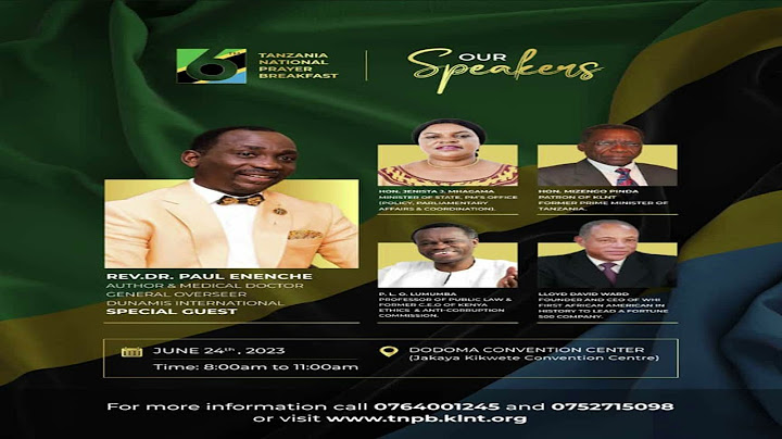 JORAMU NKUMBI;S SPEECH AT  6TH TANZANIA NATIONAL PRAYER BREAKFAST-2023