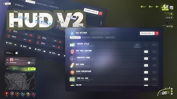 FiveM NEW HUD | 10 Status - 13 Speedometer Styles ~ Customization/Edit Minimap Location