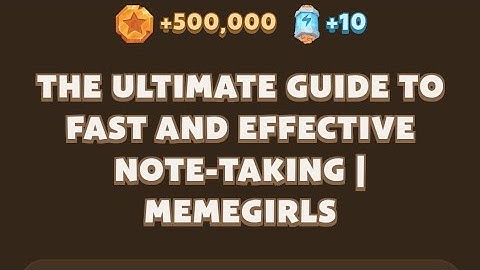 Memefi today video code I The Ultimate Guide to Fast and Effective Note-Taking | MemeGirls