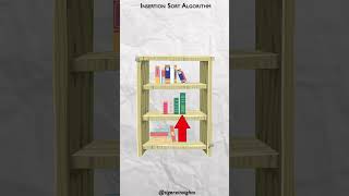 Insertion Sort Algorithm Explained in 44 seconds  @tigerxinsights