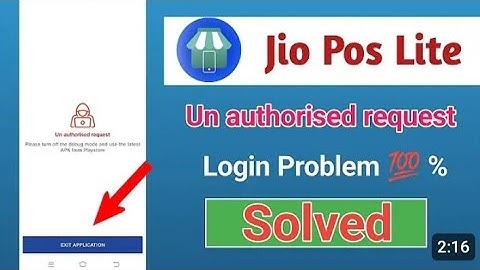 jio pos lite unauthorized request problem | jio pos lite problem | jio pos lite open problem 2025