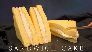 Cake (sandwich cake with fresh cream) | Recipe transcription by MoLaLa Cook