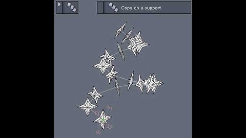 Hexagon Copy on a Support Tool on a Curve
