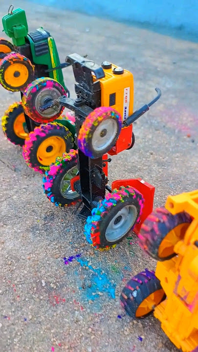 washing with fun jcb tractor in colour| #trending #tractor #exflore #memes #shorts #bhfyp #fyp #dj