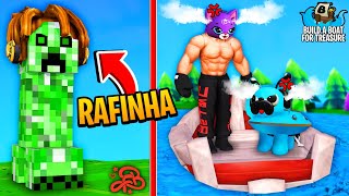 BUILD A BOAT -  Virei um CREEPER pra TROLLAR meus Amigos no Build a Boat | Roblox