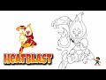 How to Draw Heatblast from Ben 10 Reboot EASY Step-by-Step! 🔥⚡