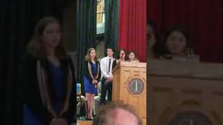 Bevin Brottman presidents introduction to Rho Kappa Ceremony