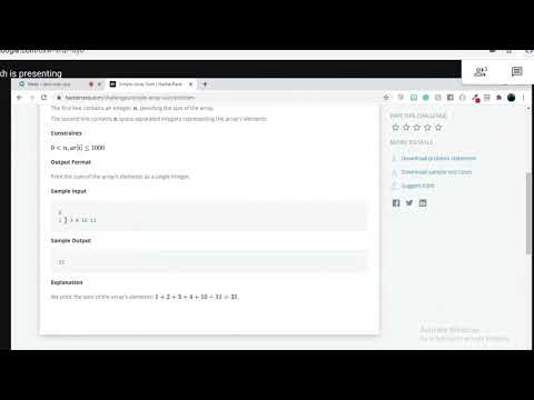 Part 2. Simple Array sum (Hacker Rank)