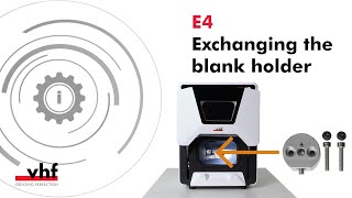 E4 – Exchanging the blank holder
