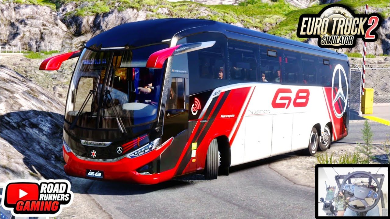 ETS2 Bus | Best New G8 Bus on Extreme Narrow Tight Curvy Roads | Euro ...