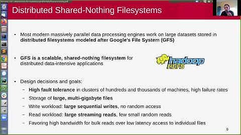 BigData course - Lecture 2.2 - Distributed Shared-Nothing Filesystems