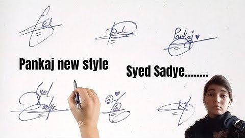 Syed Sadye and Pankaj new style signatures#english style#name signature with arooj